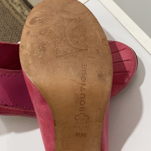 Boutique 58 pink leather slingback sandals 7.5 - Picture 5 of 7